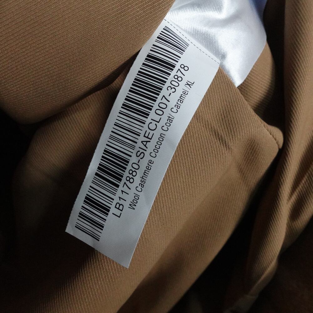 NWOT Quince Women's XL Mod Italian Wool Cashmere Cocoon Coat Caramel Tan 5136 - Picture 8 of 10